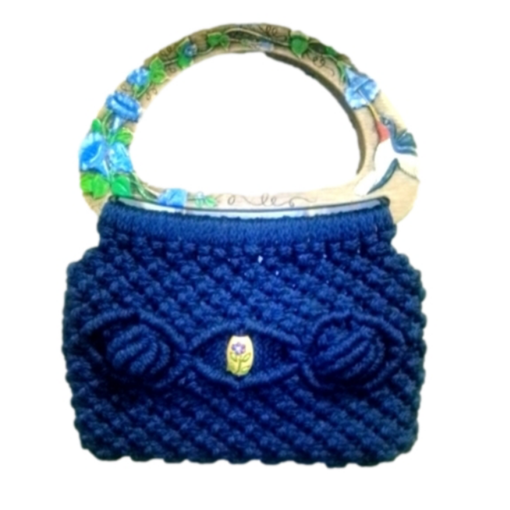 Vintage handcrafted crochet knitted purse, 👜